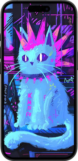 TPU чехол Кот панк для Apple iPhone 16 - 6311b-3709 изображение 