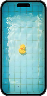 TPU чехол Утенок для Apple iPhone 16 - 6323b-3709 изображение 