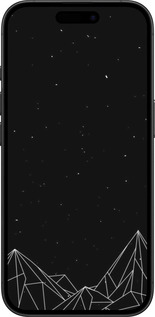 TPU чехол Черно белые абстрактные горы для Apple iPhone 16 - 6437b-3709 изображение 