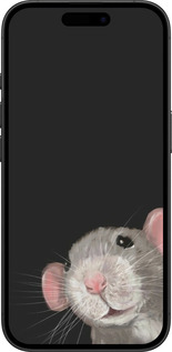 TPU чехол The Peeking Rat для Apple iPhone 16 - 6442b-3709 изображение 