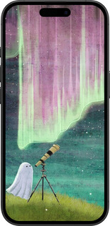 TPU чехол Привидение и звезды для Apple iPhone 16 - 6443b-3709 изображение 