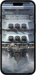 TPU чехол Линкор, world of tanks, wargaming, военный корабль для Apple iPhone 16 - 6453b-3709 изображение 
