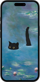 TPU чехол Із зображенням кота та водяної лілії Monet для Apple iPhone 16 - 6519b-3709 изображение 