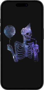 TPU чехол Скелетное искусство для Apple iPhone 16 - 6536b-3709 изображение 