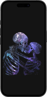 TPU чехол С изображением скелета для Apple iPhone 16 - 6537b-3709 изображение 