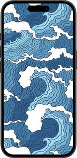 TPU чехол Абстрактный рисунок морских волн для Apple iPhone 16 - 6538b-3709 изображение 