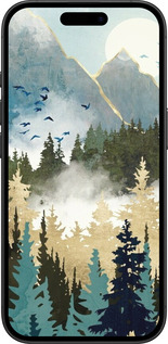 TPU чехол С изображением лесного пейзажа для Apple iPhone 16 - 6548b-3709 изображение 