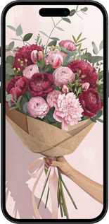 TPU чехол Пионы 1 для Apple iPhone 16 - 6705b-3709 изображение 