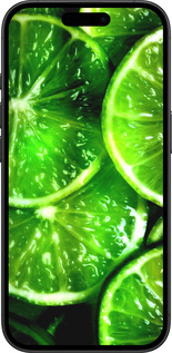 TPU чехол Зелёные дольки лимона для Apple iPhone 16 - 852b-3709 изображение 