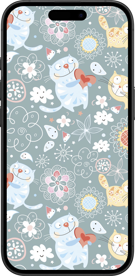 TPU чехол Котята v3 для Apple iPhone 16 - 1223b-3709 изображение 