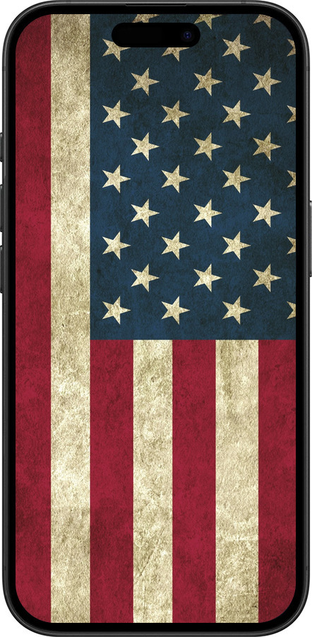 TPU чехол Флаг США для Apple iPhone 16 - 395b-3709 изображение 