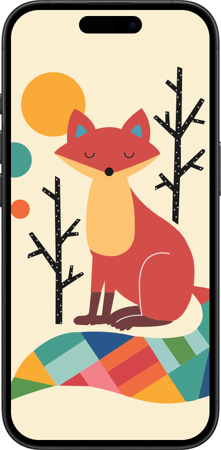 TPU чехол Rainbow fox для Apple iPhone 16 - 4010b-3709 изображение 