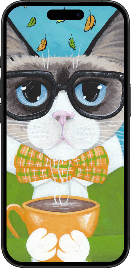 TPU чехол Cat&Coffee для Apple iPhone 16 - 4053b-3709 изображение 