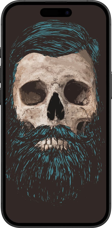TPU чехол Череп с бородой для Apple iPhone 16 - 4102b-3709 изображение 
