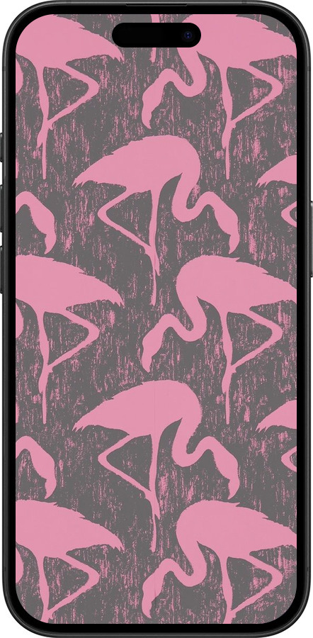 TPU чехол Vintage-Flamingos для Apple iPhone 16 - 4171b-3709 изображение 
