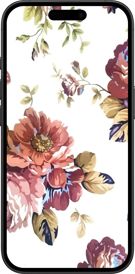TPU чехол Vintage flowers для Apple iPhone 16 - 4333b-3709 изображение 