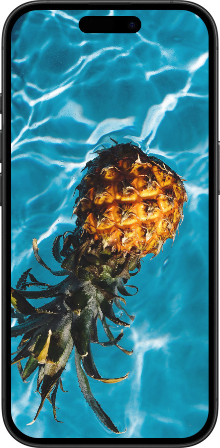 TPU чехол Ананас на воді для Apple iPhone 16 - 4384b-3709 изображение 
