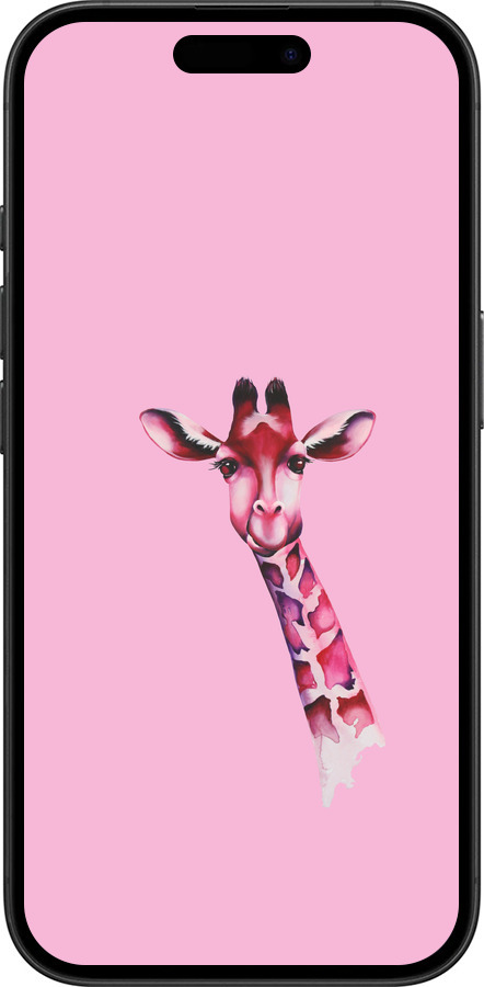 TPU чехол Рожева жирафа для Apple iPhone 16 - 4441b-3709 изображение 