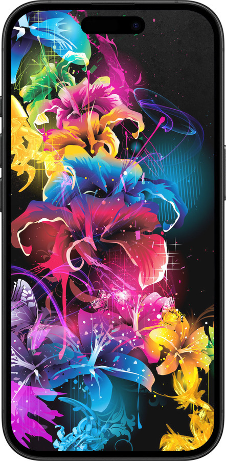 TPU чехол Абстрактные цветы для Apple iPhone 16 - 511b-3709 изображение 