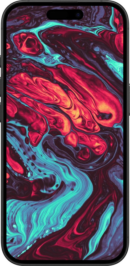 TPU чехол Синяя красная абстакция для Apple iPhone 16 - 5339b-3709 изображение 
