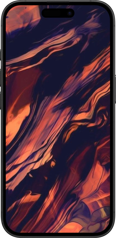 TPU чехол Черно-оранжевая абстракция для Apple iPhone 16 - 5340b-3709 изображение 