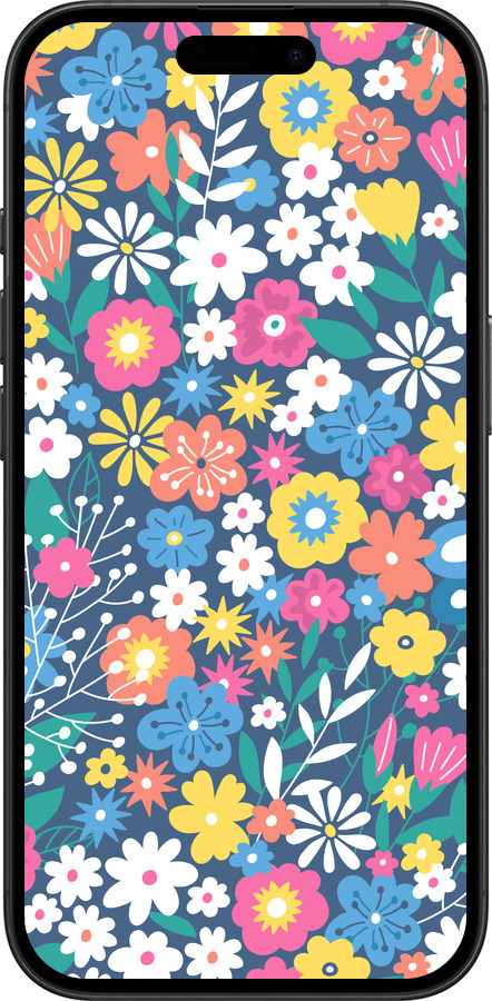 TPU чехол Квітковий фон v4 для Apple iPhone 16 - 5494b-3709 изображение 