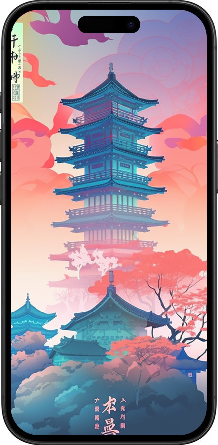 TPU чехол Япония монастырь для Apple iPhone 16 - 5590b-3709 изображение 