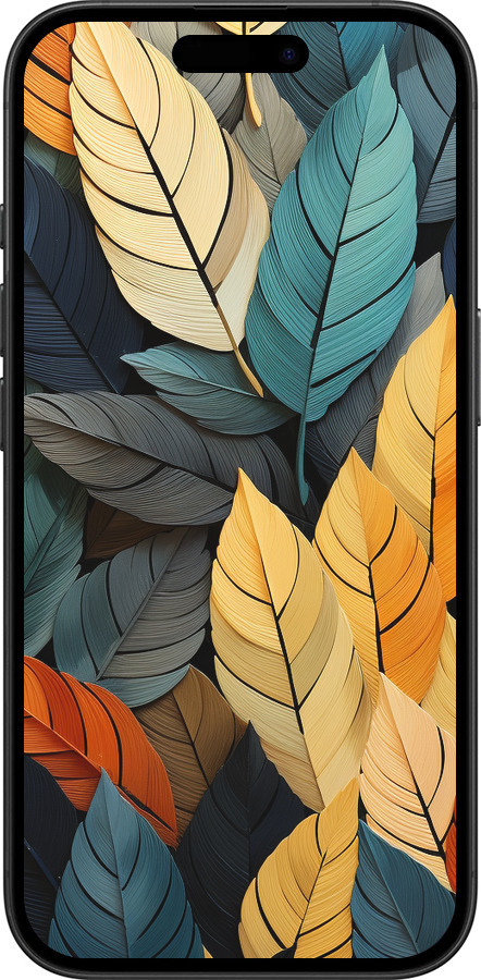 TPU чехол Кольорове листя для Apple iPhone 16 - 5644b-3709 изображение 