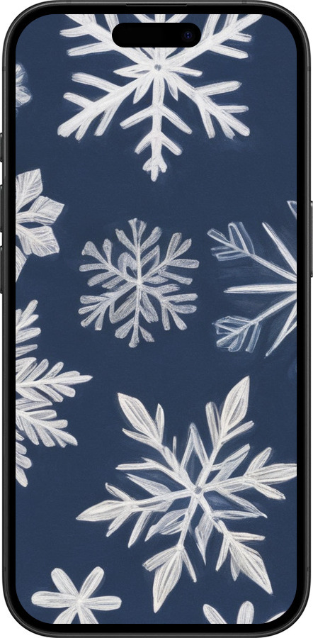 TPU чехол Снежинки для Apple iPhone 16 - 5821b-3709 изображение 