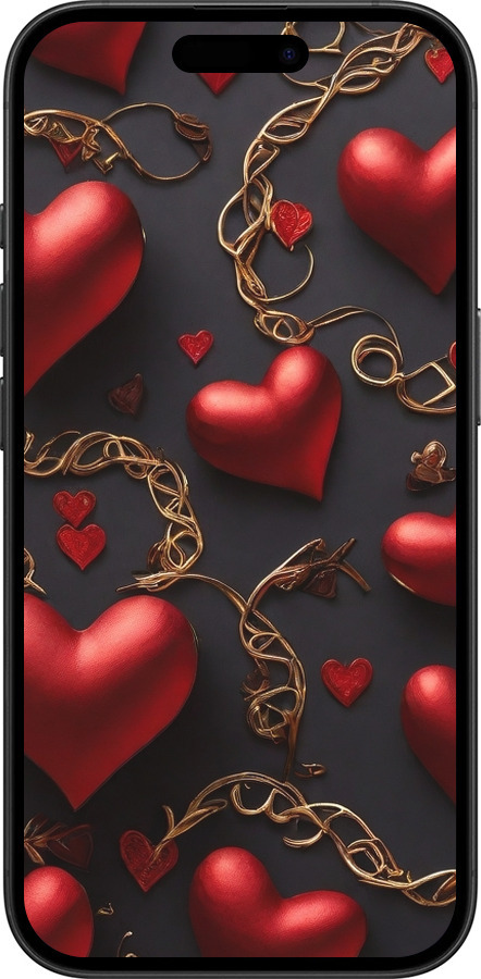 TPU чехол Сердечки для Apple iPhone 16 - 5831b-3709 изображение 