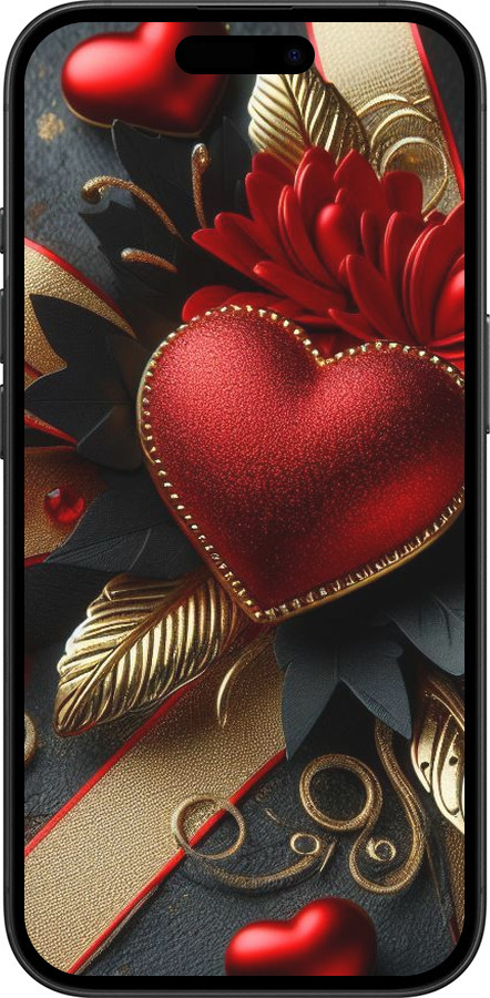 TPU чехол Сердечки v2 для Apple iPhone 16 - 5832b-3709 изображение 