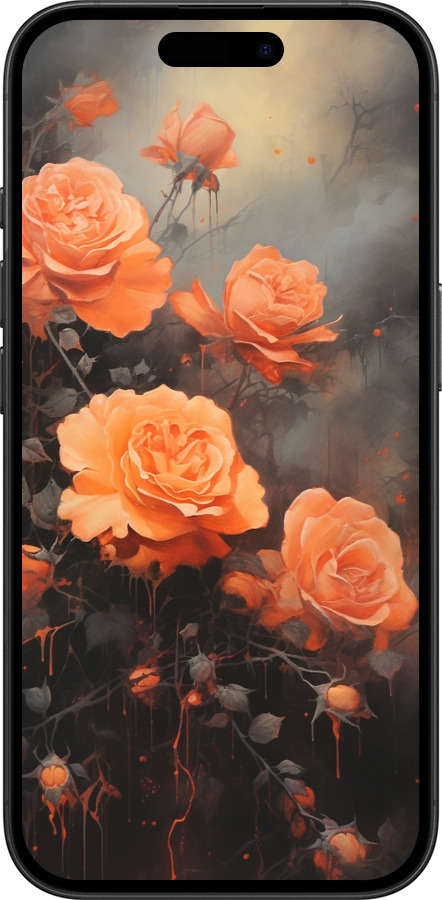 TPU чехол Оранжевые розы для Apple iPhone 16 - 5944b-3709 изображение 