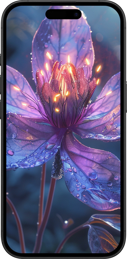 TPU чехол Магічна квітка для Apple iPhone 16 - 6038b-3709 изображение 