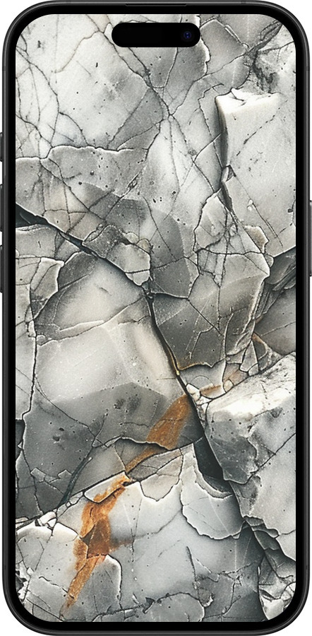 TPU чехол Серый мрамор для Apple iPhone 16 - 6041b-3709 изображение 