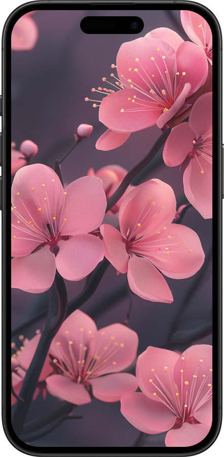 TPU чехол Пурпурова сакура для Apple iPhone 16 - 6075b-3709 изображение 