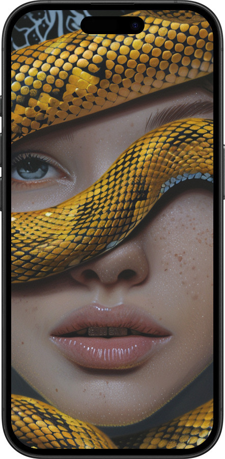 TPU чехол Объятия змеи для Apple iPhone 16 - 6081b-3709 изображение 