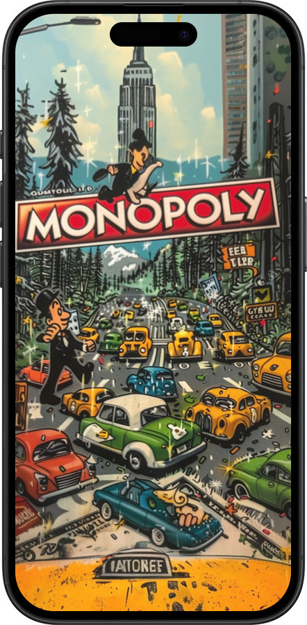 TPU чехол Міський драйв Monopoly для Apple iPhone 16 - 6088b-3709 изображение 