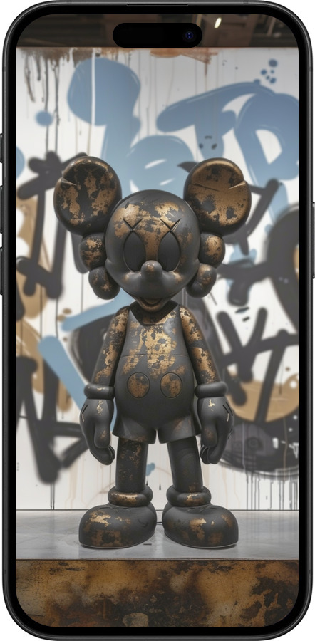 TPU чехол Bronze kaws v2 для Apple iPhone 16 - 6098b-3709 изображение 