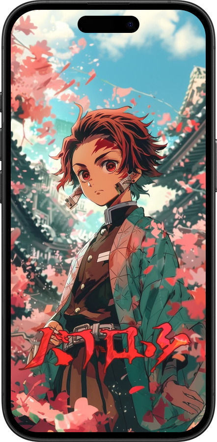 TPU чехол Tanjiro Kamado для Apple iPhone 16 - 6132b-3709 изображение 