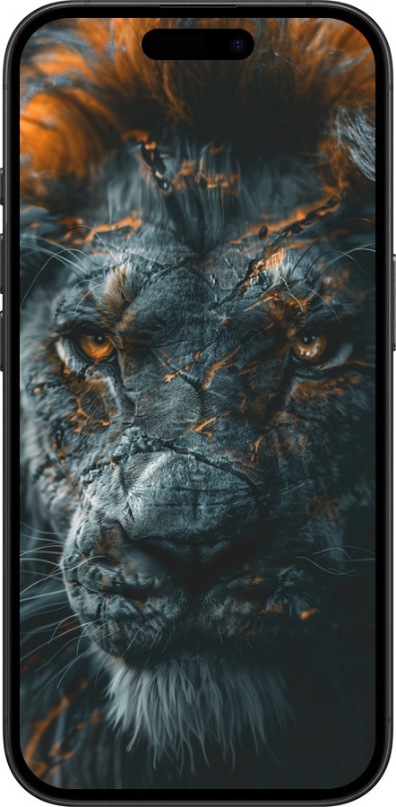 TPU чехол Пламенный лев для Apple iPhone 16 - 6153b-3709 изображение 
