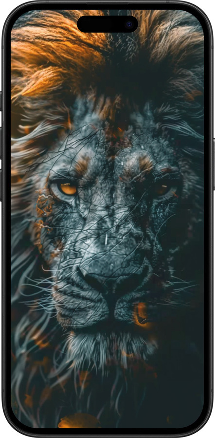 TPU чехол Лев в сумерках для Apple iPhone 16 - 6154b-3709 изображение 