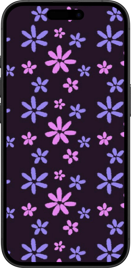TPU чехол з квітами для Apple iPhone 16 - 6258b-3709 изображение 