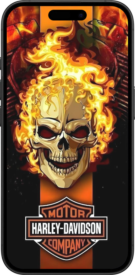 TPU чехол Харлей девидсон для Apple iPhone 16 - 6370b-3709 изображение 