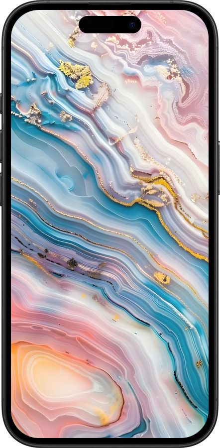 TPU чехол Мрамор красивый для Apple iPhone 16 - 6376b-3709 изображение 