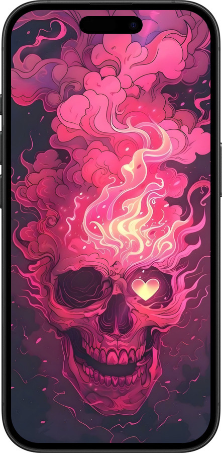 TPU чехол Череп арт для Apple iPhone 16 - 6385b-3709 изображение 