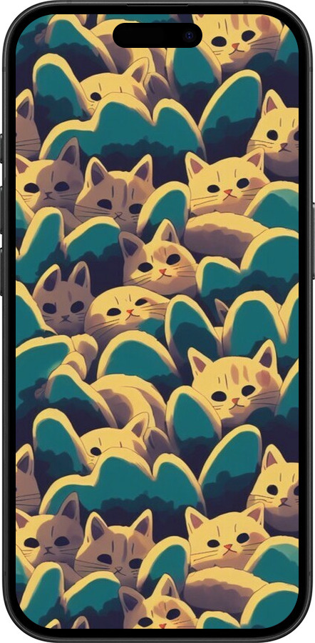 TPU чехол Із зображенням котиків для Apple iPhone 16 - 6429b-3709 изображение 