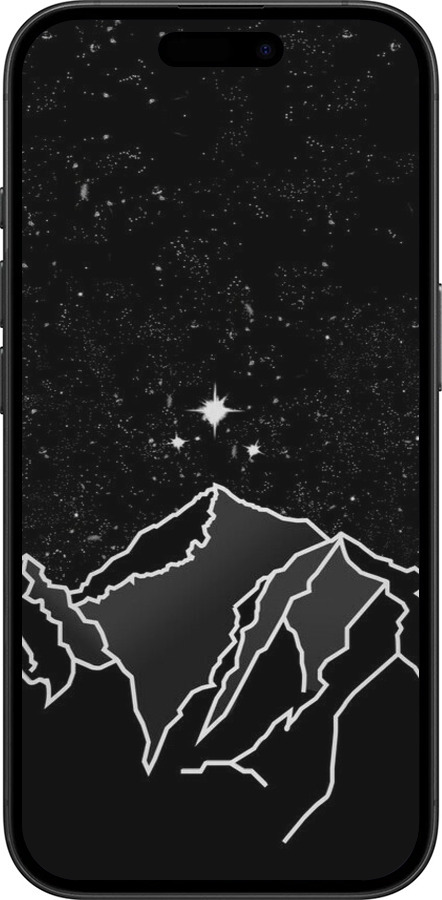 TPU чехол Минималистический горный пейзаж для Apple iPhone 16 - 6438b-3709 изображение 