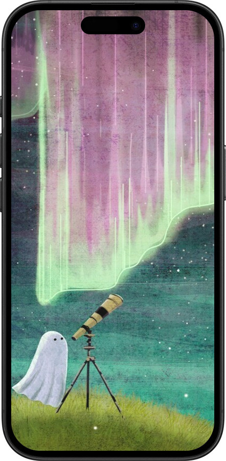 TPU чехол Привидение и звезды для Apple iPhone 16 - 6443b-3709 изображение 