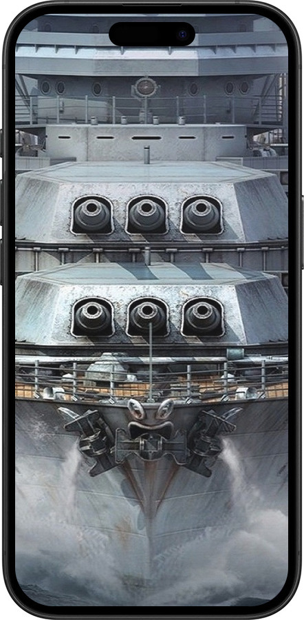 TPU чехол Линкор, world of tanks, wargaming, военный корабль для Apple iPhone 16 - 6453b-3709 изображение 