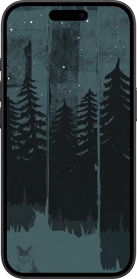 TPU чехол Лиса и ночной лес для Apple iPhone 16 - 6481b-3709 изображение 